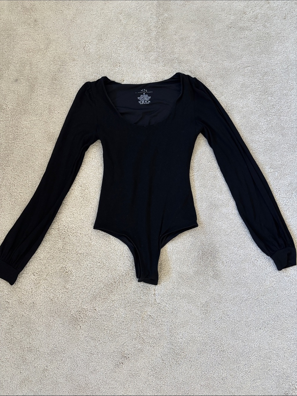 Klassy Network Black Long-Sleeve Bodysuit